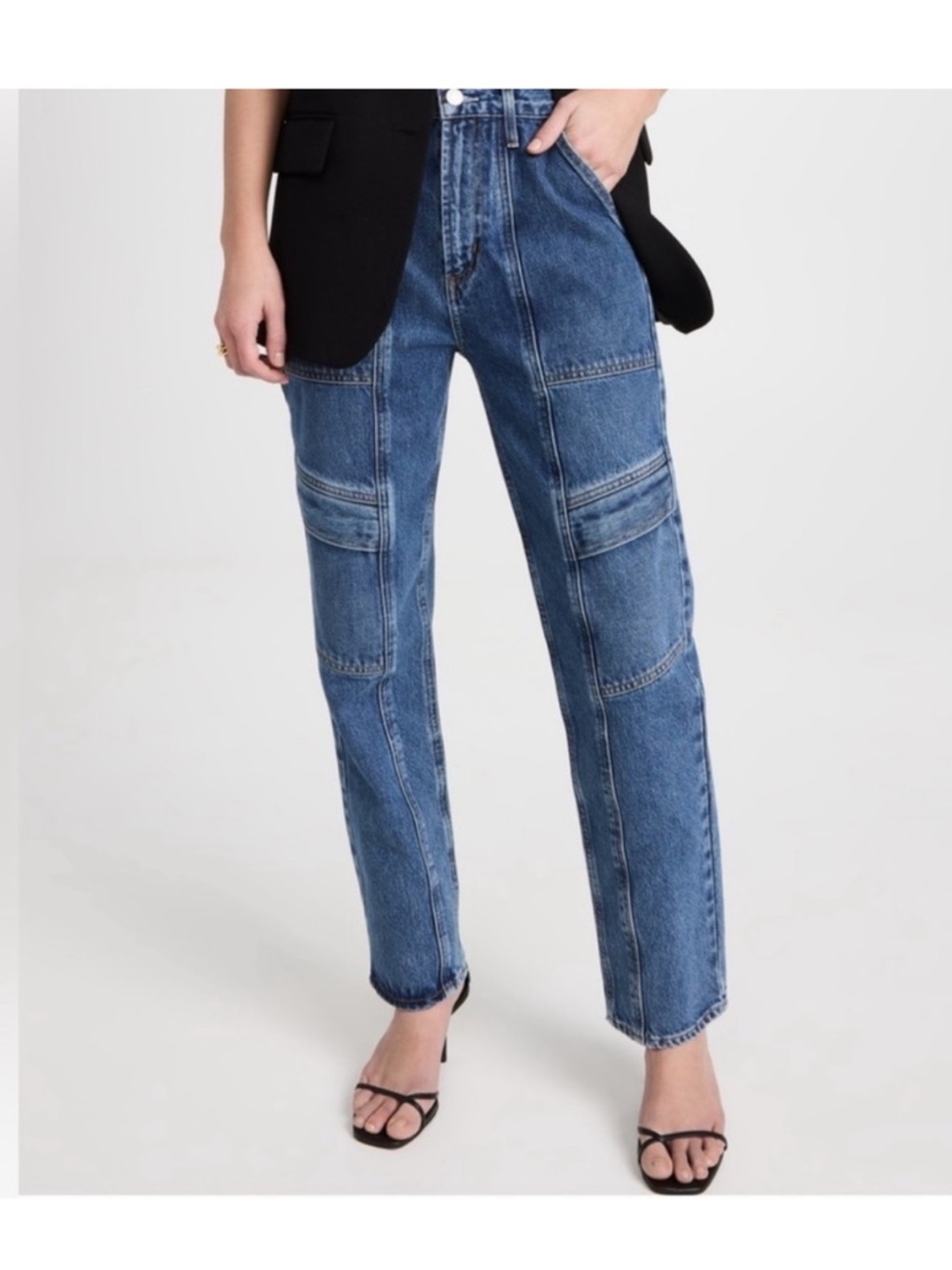 Agolde Cooper High Waist Cargo Pocket Jeans Cotton 25